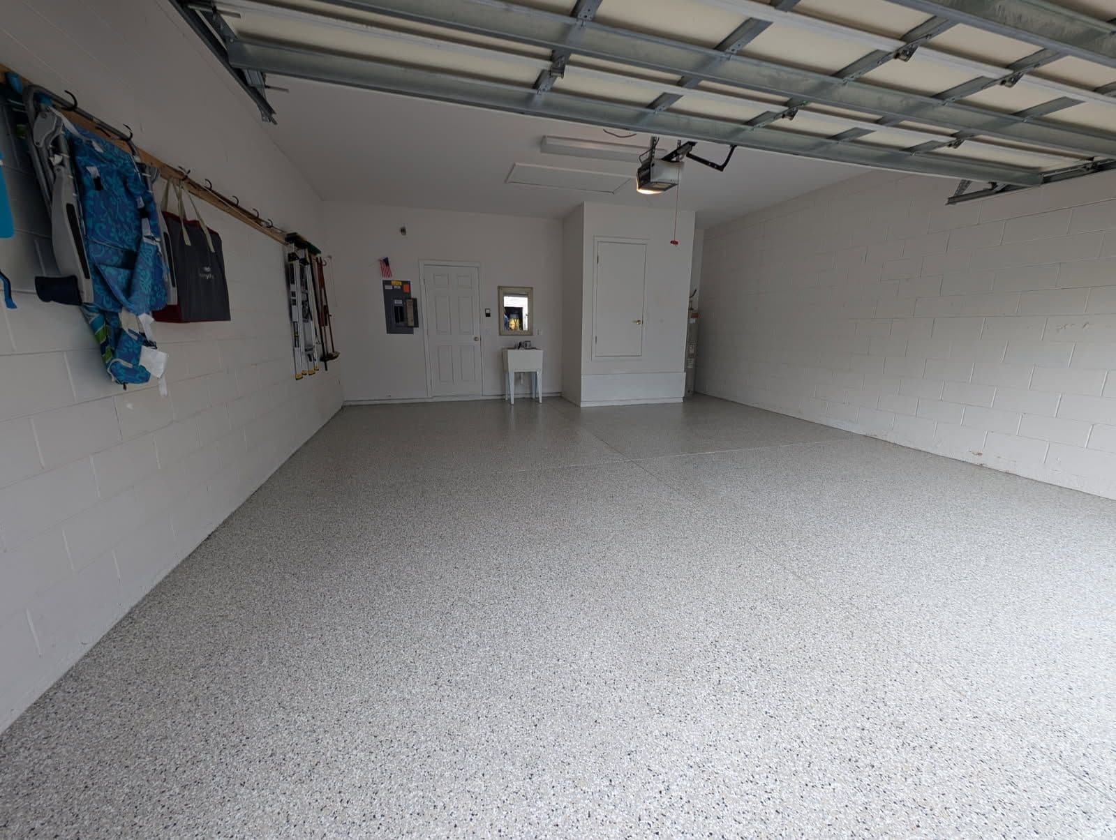 Stunning Polyaspartic Flake Floor Transformation image