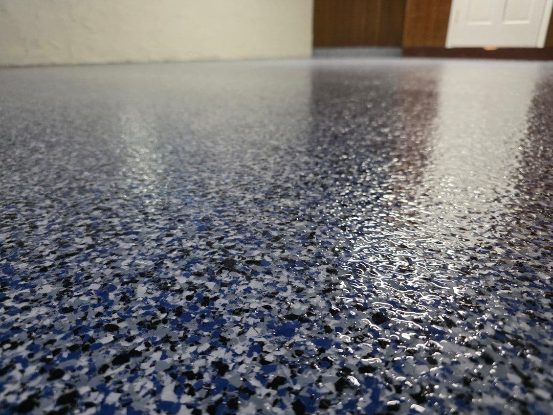 Garage Makeover with Flake Polyaspartic Coating